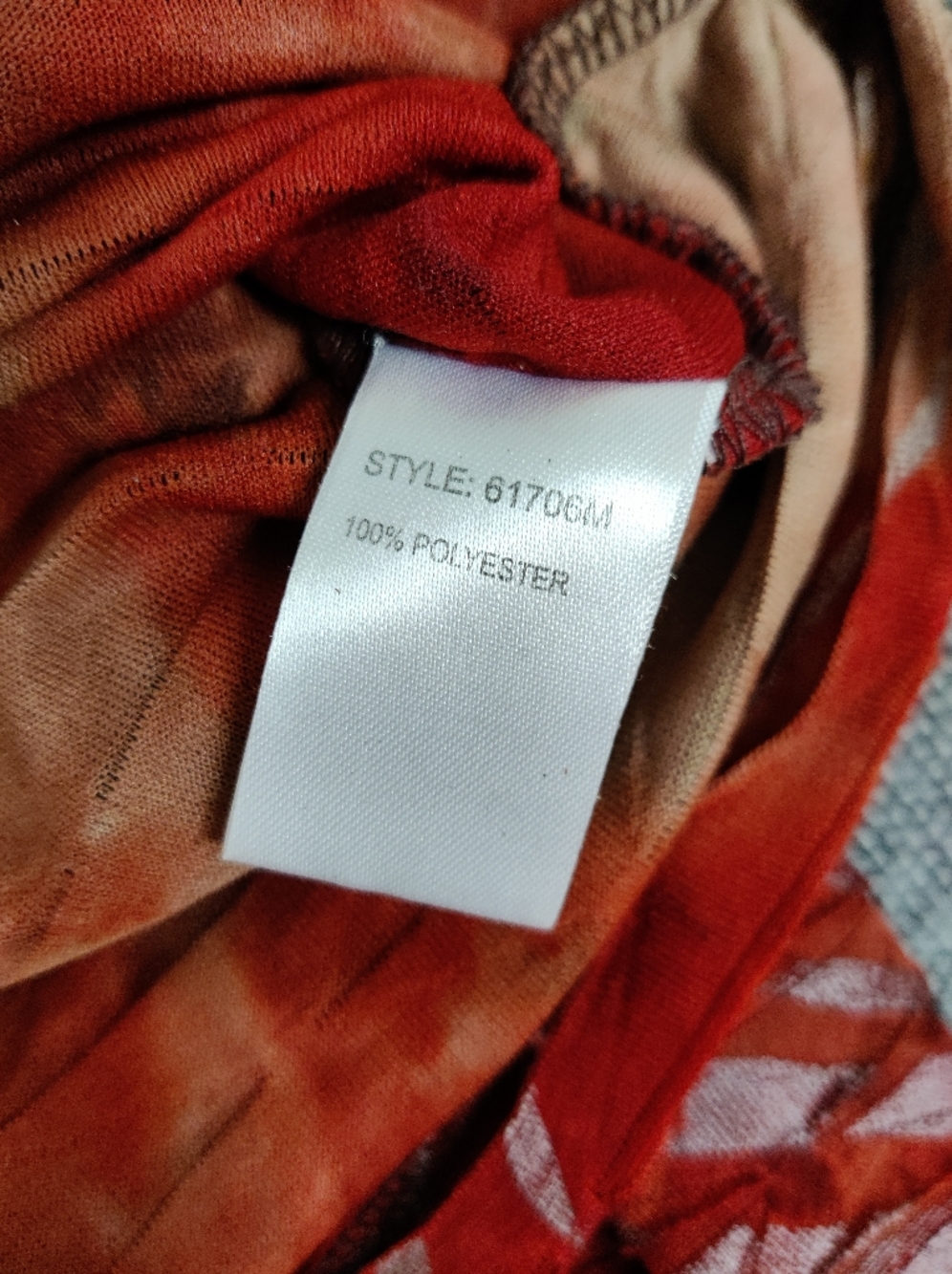 Conrad C Collection Textured Red Abstract Long Sleeve Top - Buckle Detail - Med - Picture 6 of 7